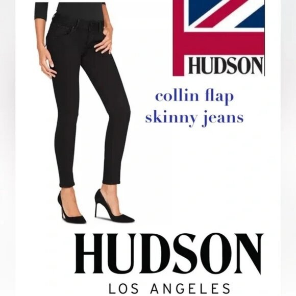 Hudson Jeans - Collin Skinny Style - Black Jeans - Size 26 - Picture 2 of 8